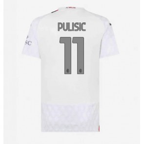 AC Milan Christian Pulisic #11 Udebanetrøje Dame 2023-24 Kort ærmer